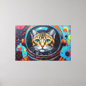 TOILE CHAT BENGALI DANS L'ESPACE-16 (Recto)