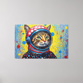TOILE CHAT BENGALI DANS L'ESPACE-17 (Recto)