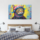TOILE CHAT BENGALI DANS L'ESPACE-17 (Insitu(Chambre))