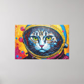 TOILE CHAT BENGALI DANS L'ESPACE-18 (Recto)