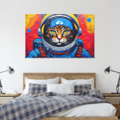 TOILE CHAT BENGALI DANS L'ESPACE-20 (Insitu(Chambre))