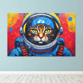 TOILE CHAT BENGALI DANS L'ESPACE-20 (Insitu (Plancher de Bois))