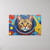 TOILE CHAT BENGALI DANS L'ESPACE-29 (Recto)