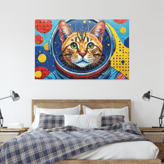 TOILE CHAT BENGALI DANS L'ESPACE-29 (Insitu(Chambre))