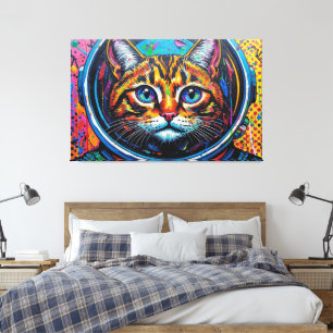TOILE CHAT BENGALI DANS L'ESPACE-5