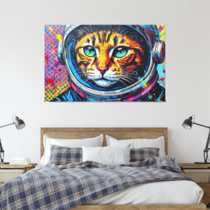 TOILE CHAT BENGALI DANS L'ESPACE-8