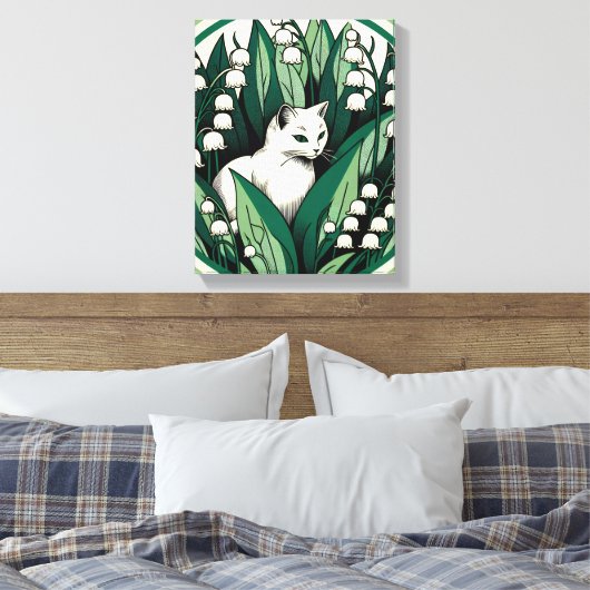 Toile Chat blanc (Insitu(Chambre))