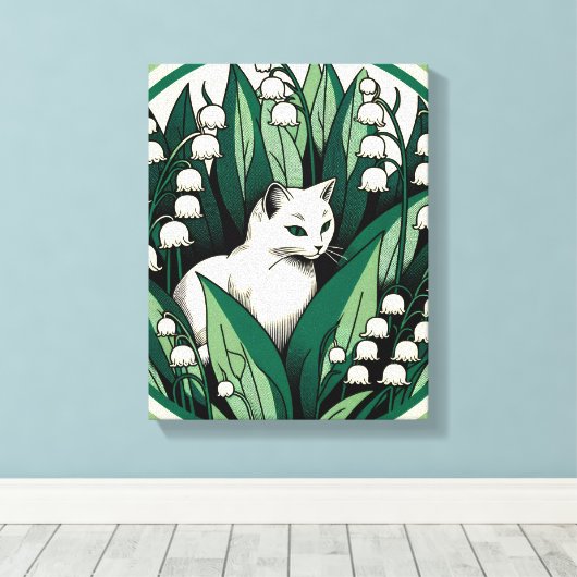 Toile Chat blanc (Insitu (Plancher de Bois))