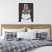 Toile Chat blanc avec cloche papillon (Insitu(Chambre))