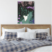Toile Chat blanc dans une ancienne forêt (Insitu(Chambre))