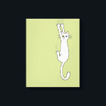 Toile Chat Blanc Se Maintenant Avec Des Lèvres Drôle<br><div class="desc">Chat blanc sauvage et fou s'accrochant avec des lois. Ajoutez un peu de plaisir à votre espace de vie avec cet art amoureux de kitty amusant. Fait un grand cadeau pour les gens de chat. Un design original ©Jenn Kay.</div>