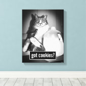 Toile Chat Boire Du Lait De Jug (Insitu (Plancher de Bois))