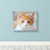 Toile chat Brown | Zazzle_Growshop. (Insitu (Plancher de Bois))