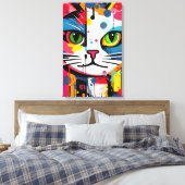 Toile Chat Coloré (Insitu(Chambre))