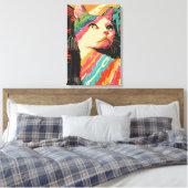 Toile Chat coloré - Art Abstrait gras (Insitu(Chambre))