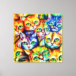 Toile Chat coloré et chaton Motif. Commandez dès mainten