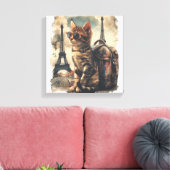 Toile Chat Compagnon de Voyage (Insitu(Salon))