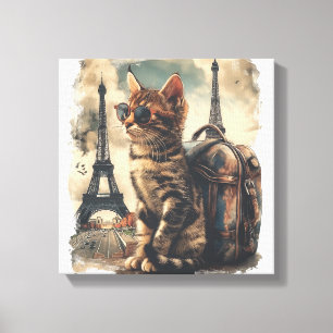 Toile Chat Compagnon de Voyage