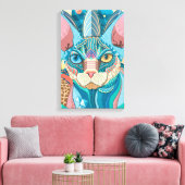 Toile Chat cosmique Sphynx (Insitu(Salon))