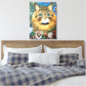 Toile Chat dans la fleur, Louis Wain (Insitu(Chambre))