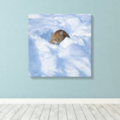 Toile Chat dans la neige (Insitu (Plancher de Bois))