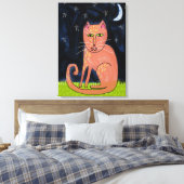 Toile Chat dans la peinture Abstraite au clair de lune (Insitu(Chambre))