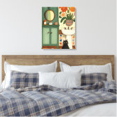 Toile Chat dans la salle de bain V13 (Insitu(Chambre))