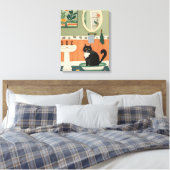 Toile Chat dans la salle de bain V14 (Insitu(Chambre))