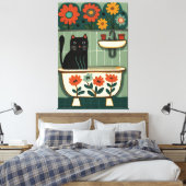 Toile Chat dans la salle de bain V9 (Insitu(Chambre))