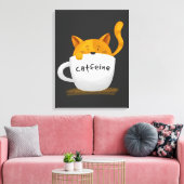 Toile Chat dans la tasse de café Canvas (Insitu(Salon))