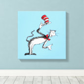 Toile Chat dans le Casquette prend une chèvre (Insitu (Plancher de Bois))