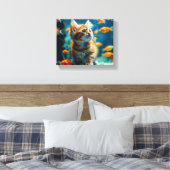 Toile Chat dans les toiles d'aquarium (Insitu(Chambre))