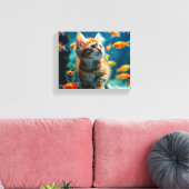 Toile Chat dans les toiles d'aquarium (Insitu(Salon))
