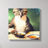 Toile Chat dans l'espace manger du Sushi (Recto)