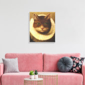 Toile Chat Dans Un Ruff Cute Art Victorien Peinture Vint (Insitu(Salon))
