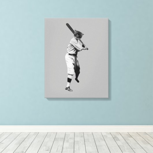 Toile Chat de baseball (Insitu (Plancher de Bois))