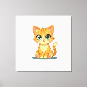 Toile **Chat de Dessin Animé Mignon – Illustration de Ch