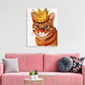Toile Chat de gingembre avec Portrait de Couronne (Insitu(Salon))