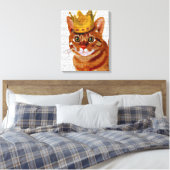 Toile Chat de gingembre avec Portrait de Couronne (Insitu(Chambre))