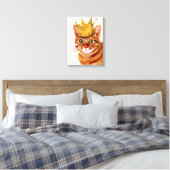 Toile Chat de gingembre avec Portrait de Couronne (Insitu(Chambre))