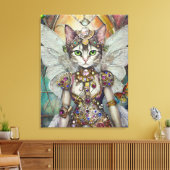 Toile Chat de la reine des neiges de la Brigade des papi (Insitu(Salon))