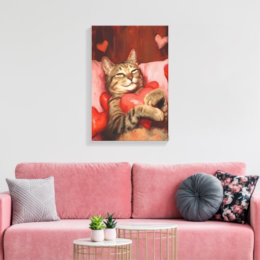 Toile Chat de la Saint-Valentin (Insitu(Salon))