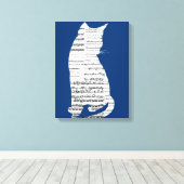 Toile Chat de musique (Insitu (Plancher de Bois))
