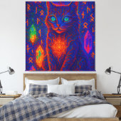 Toile Chat de Néon Sacré (Insitu(Chambre))