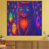 Toile Chat de Néon Sacré (Insitu(Salon))