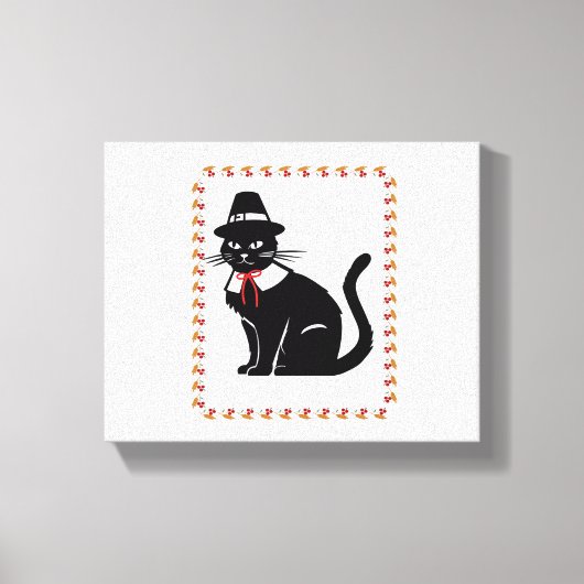 Toile Chat de pèlerin T-shirt surdimensionné (Recto)