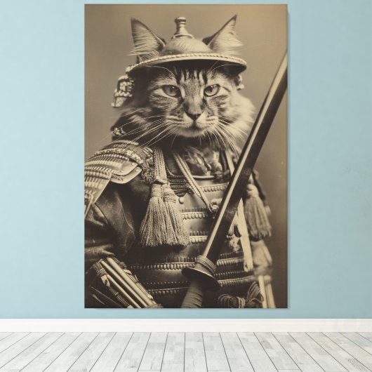 Toile Chat de Samurai (Insitu (Plancher de Bois))