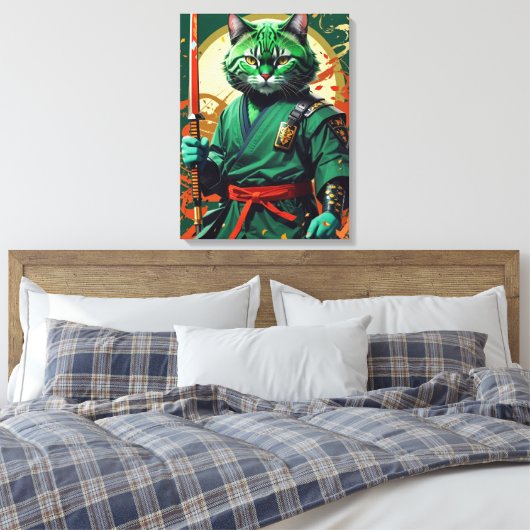 Toile Chat de Samurai (Insitu(Chambre))