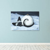 Toile Chat de Siamese par BihrLe Canvas Imprimer (Insitu (Plancher de Bois))