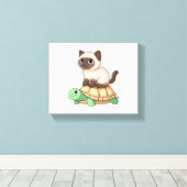 Toile Chat de Siamese promenade tortue (Insitu (Plancher de Bois))